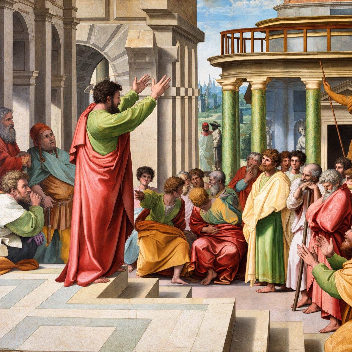 Raphael, St. Paul Preaching in Athens (c. 1515)